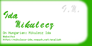 ida mikulecz business card